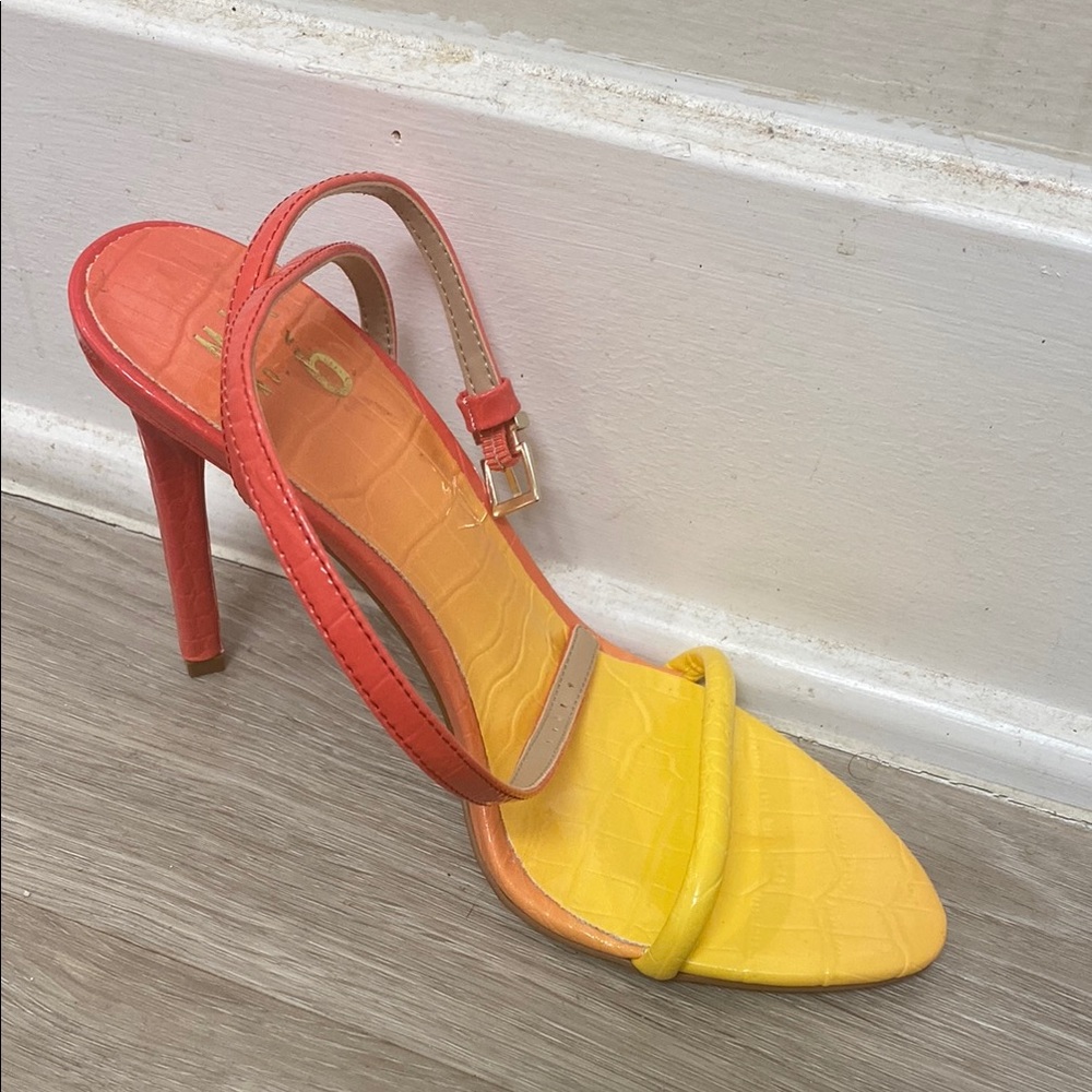 Vibrant Yellow and Orange Women's Heels